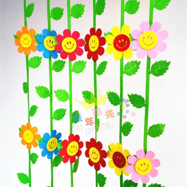 Shopping mall primary school kindergarten decorative flower corridor pendant