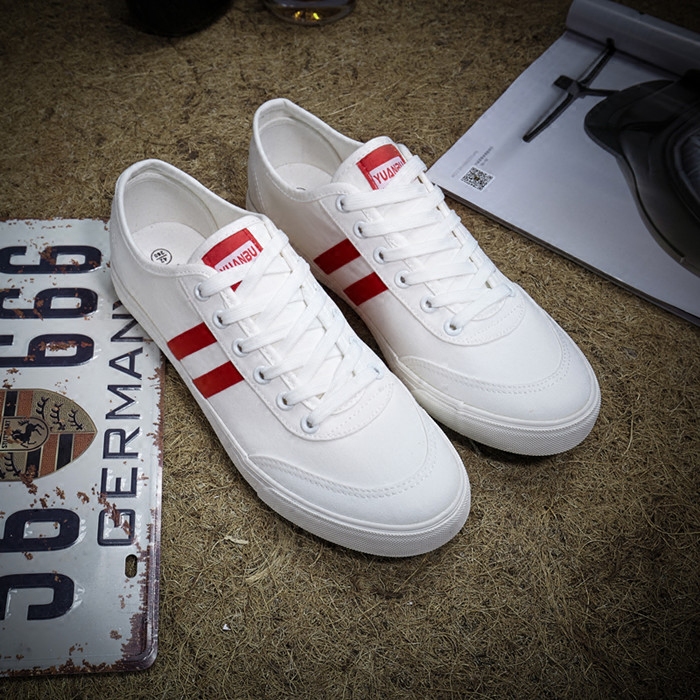 2018春季新款男鞋子系带情侣鞋透气便宜小白