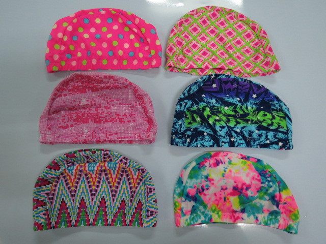 精品泳帽 锦纶莱卡面料男女通用儿童成人泳帽布帽 经典印花纯色,淘宝优惠券,粉丝福利购,淘宝优惠卷