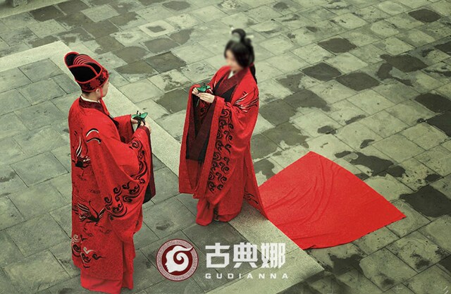 Hanfu Chinese wedding classical wedding bride Han Dynasty