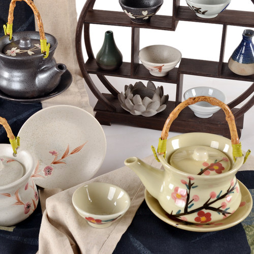 个性日式陶瓷餐具日本海鲜壶日式小茶壶鲜汤壶单人茶壶多色茶壶 - 图1