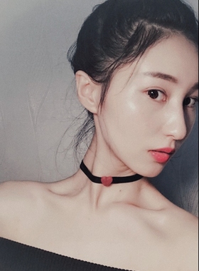 软妹粉粉少女心锁骨链女