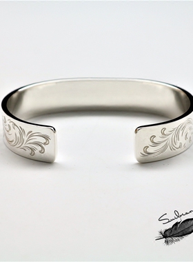 纯银情侣工作室手镯