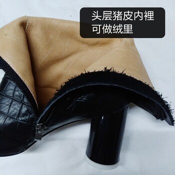 Autumn and winter new rock high heel thick heel mid-calf zipper pointed toe boots MA174SHS002 MOCO ເກີບສັ້ນຫນັງ