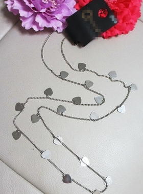 波西米亚风派对圆片金属毛衣链