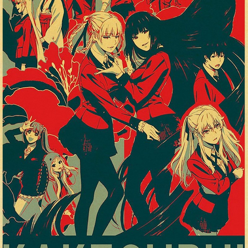 新品New Kakegurui Anime Poster Custom Vintage Poster Art Hom-图2