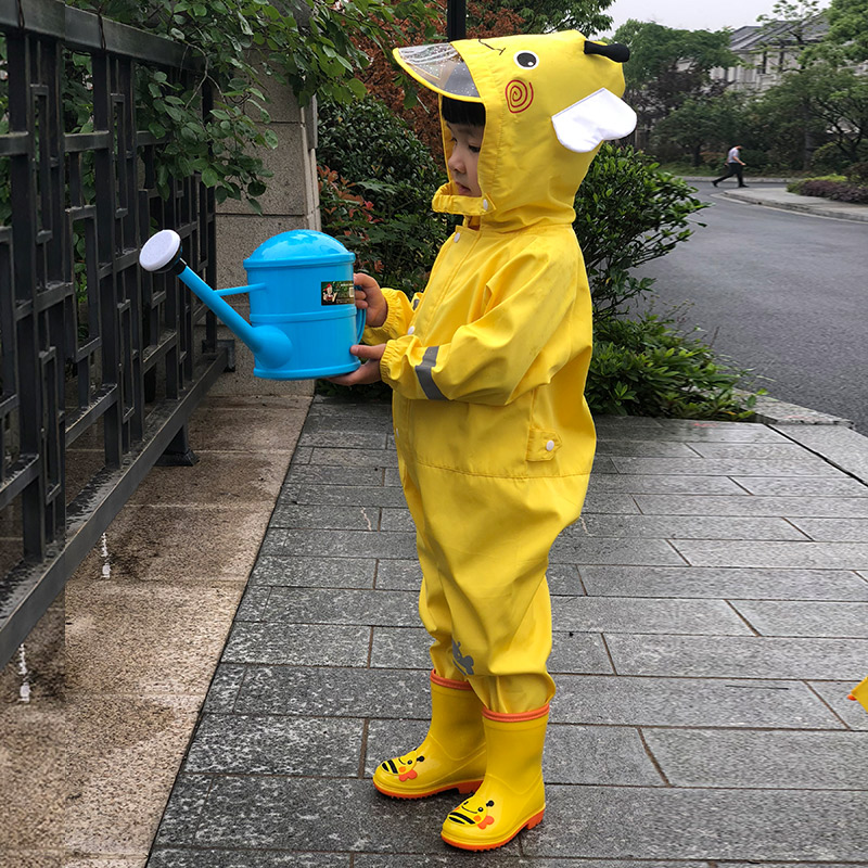 儿童雨衣连体男童女童幼儿园宝宝学生小孩雨披全身雨具防护上学用 - 图1