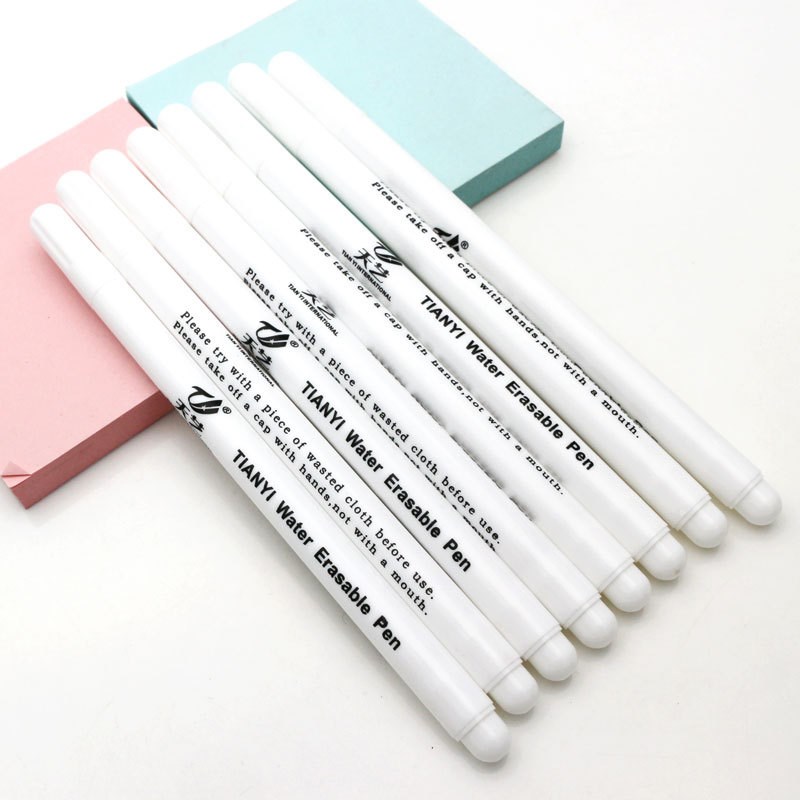 3/6PCS White Water Soluble Marker Pen Fabric Marking 6Water - 图0