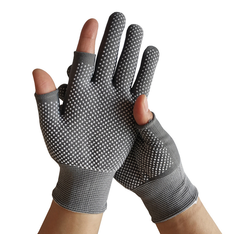 推荐1 Pair Men Nylon Gloves Show Two Fingers Winter Autumn T - 图3