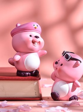 Loopy小粉狸盲盒可爱桌面摆件生日礼物送闺蜜朋友上班搭子