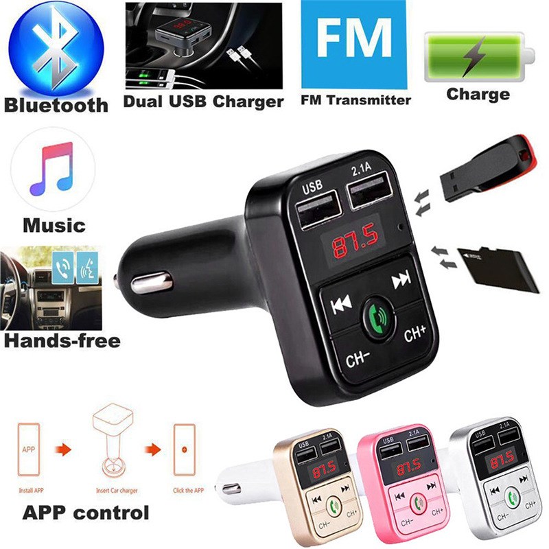 FM Transmitter Bluetooth Hands Free Car Kit FM Modulator Car - 图1