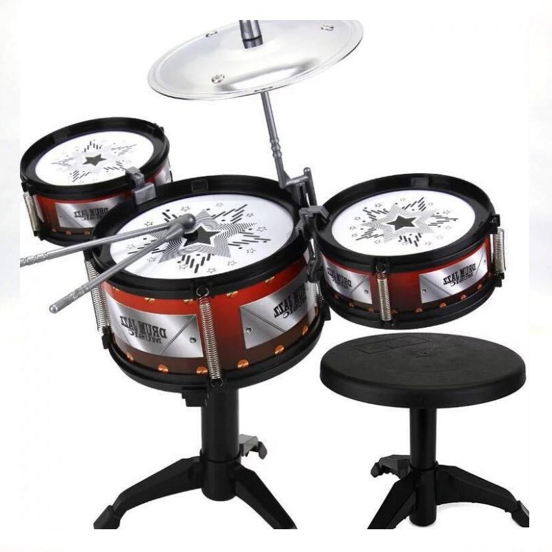 Children Jazz Drum Toy Cymbal s Rock Set Musical Hand Drum K-图0