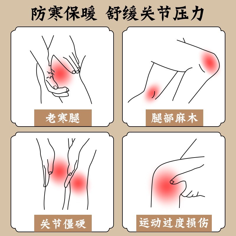 新品暖膝贴护膝贴自发热暖贴宝宝贴艾草缓解疲劳热敷贴关节膝盖暖-图3