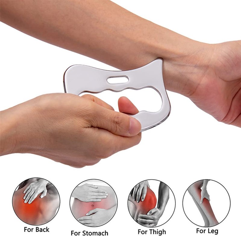 Saatnless Steel Gua Sha Scraper Back IScriping Massager Shou - 图1