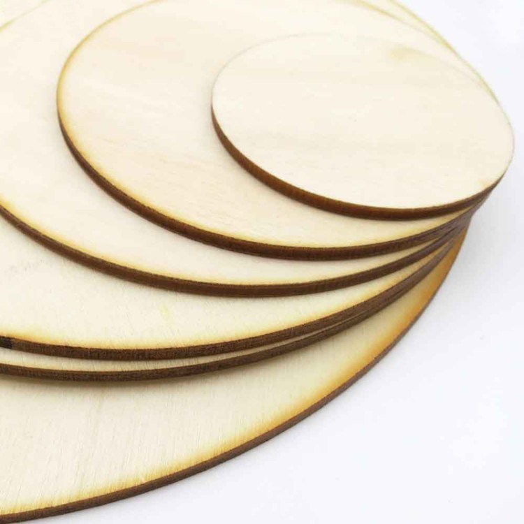 10-80mm Wood Disks Crafts Log Slices Discs Cutout Circle Rou - 图3