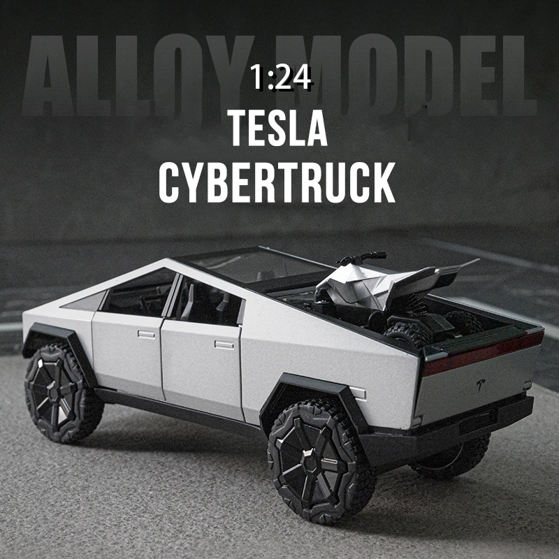 推荐1:24 Tesla Cybertruck Truck Alloy Car Model Diecasts & T - 图1