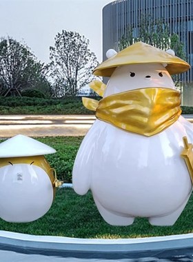 卡通人物玻璃钢雕塑落地摆件不锈钢雕塑景区商场户外定制雕塑江西