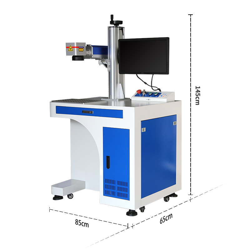 台式光纤激光打标机自动化金属铭牌刻字铝牌塑料铅笔可乐雕刻打码 - 图1