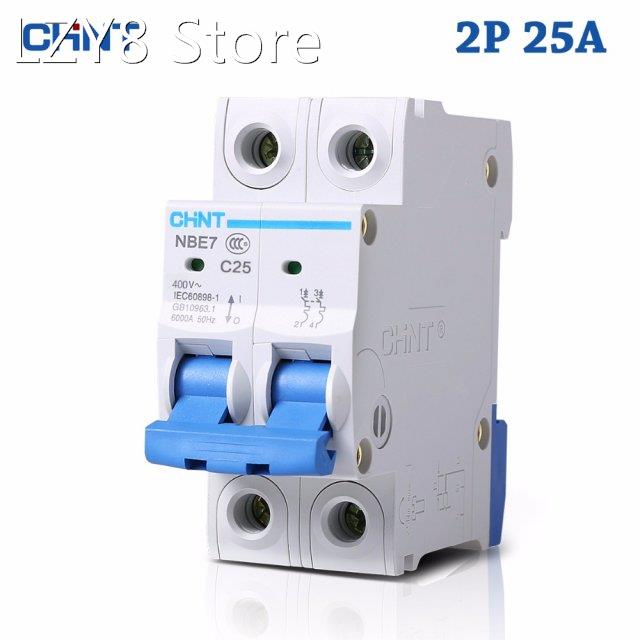 推荐NEW 2P 25A 230V 50HZ Circuit Breaker MCB C25 C-type 36m