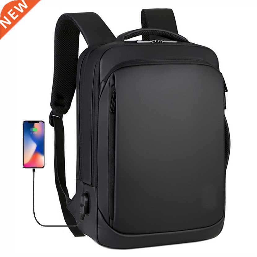 速发15.6 inch Laptop Backpack Mens Business Notebook Mochila-图0