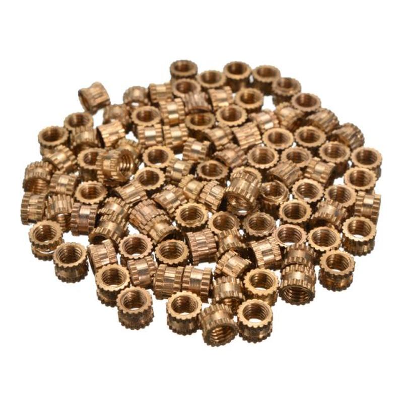 速发推荐100Pcs M3 Threaded Round Metal Knurl Thread Insert N - 图0