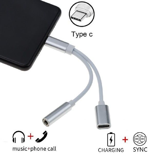 速发kebidu 2 In 1 3.5mm Headphone Jack Type C Male to Female - 图1