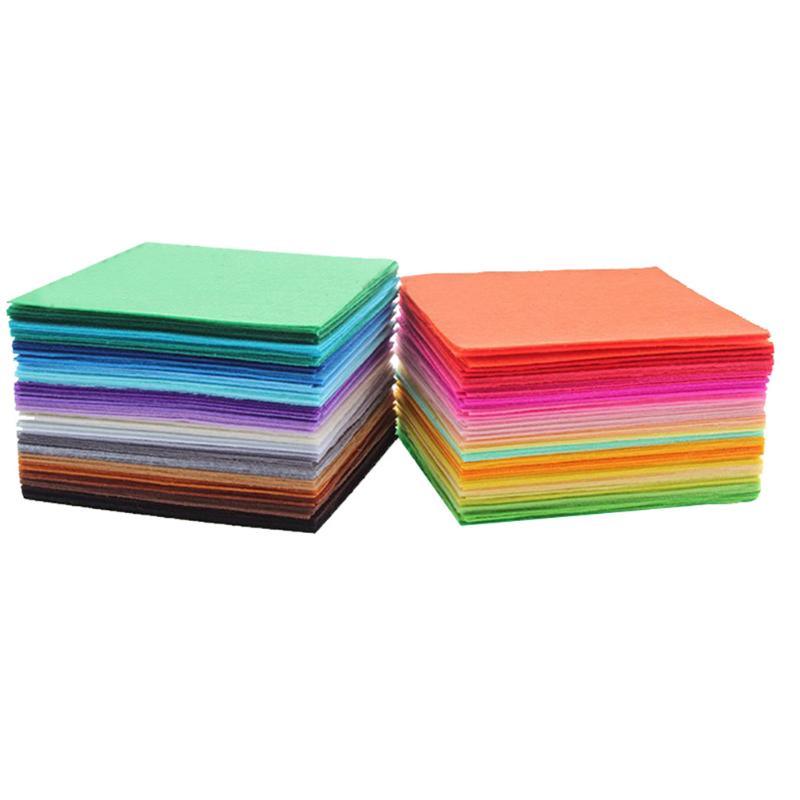 速发40pcs Multicolor DIY Craft Non-Woven Felt Fabric Polyest - 图0