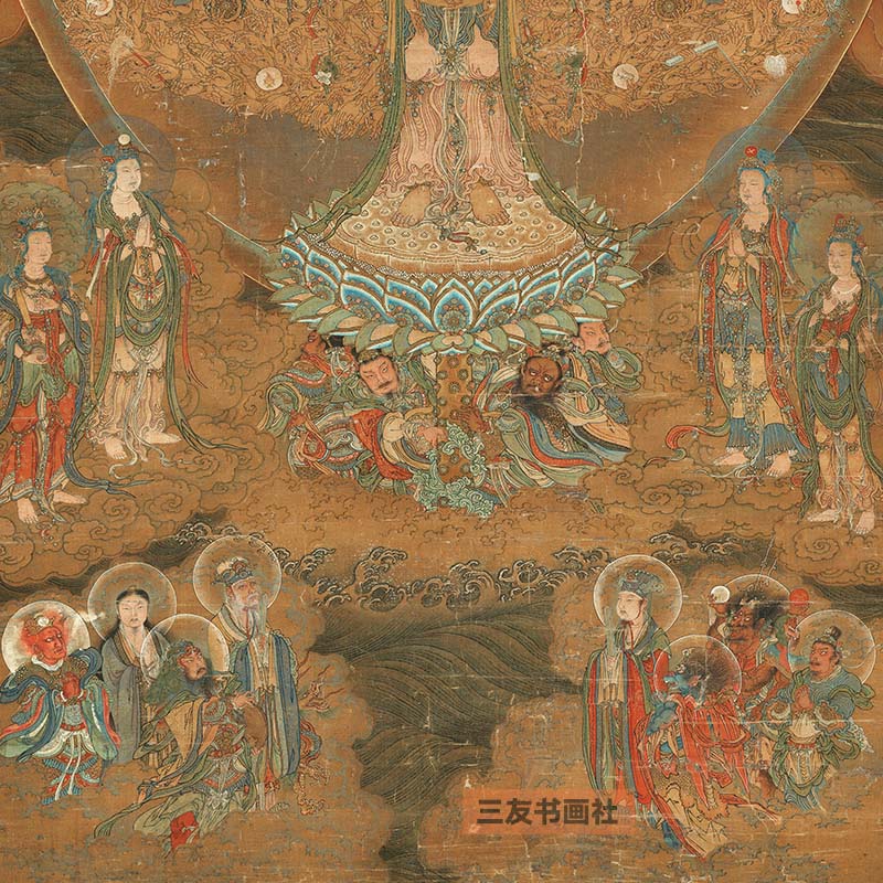 宋古佚名千手千萨观p音菩眼像挂轴画心高清复制古画佛像代代名-图3