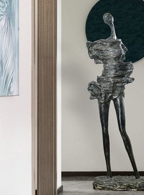 创意玻璃钢抽象艺术人物雕塑酒店大堂客厅大型橱窗落地装饰摆件