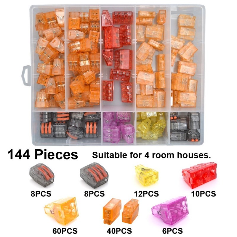 推荐144 Pieces Connector Set Beautiful Box Models Wire Wirin - 图1