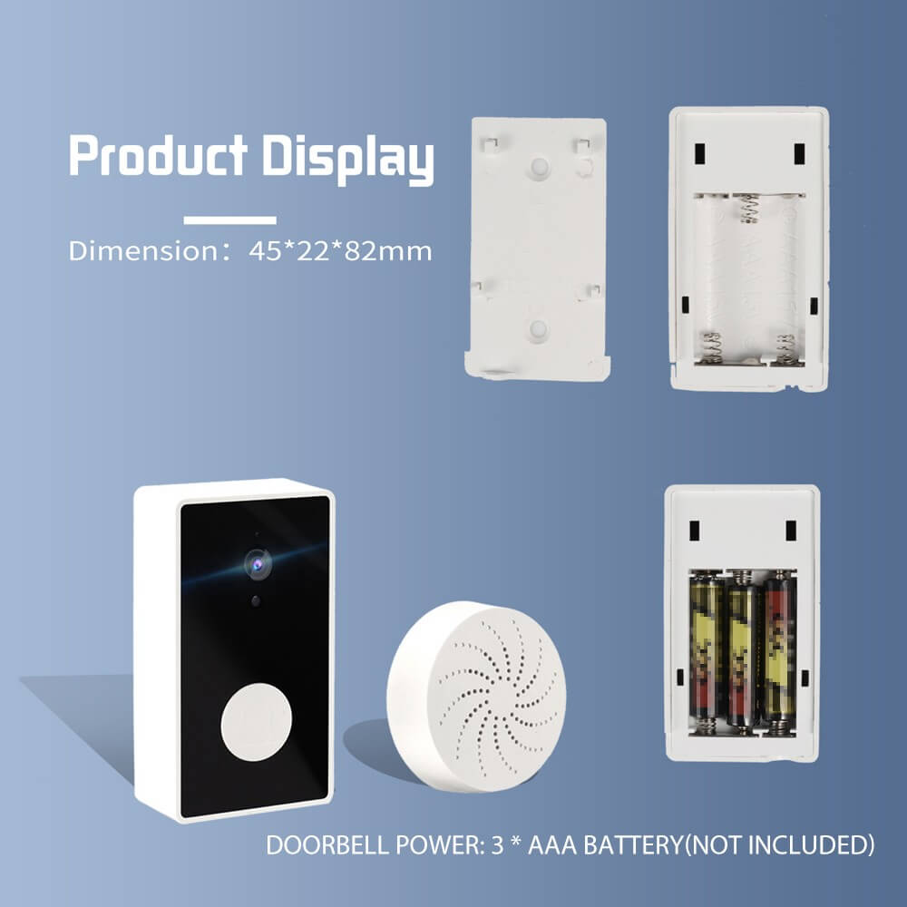 推荐Tuya WiFi Video Doorbell Wireless Doorbell with Chime 2- - 图0