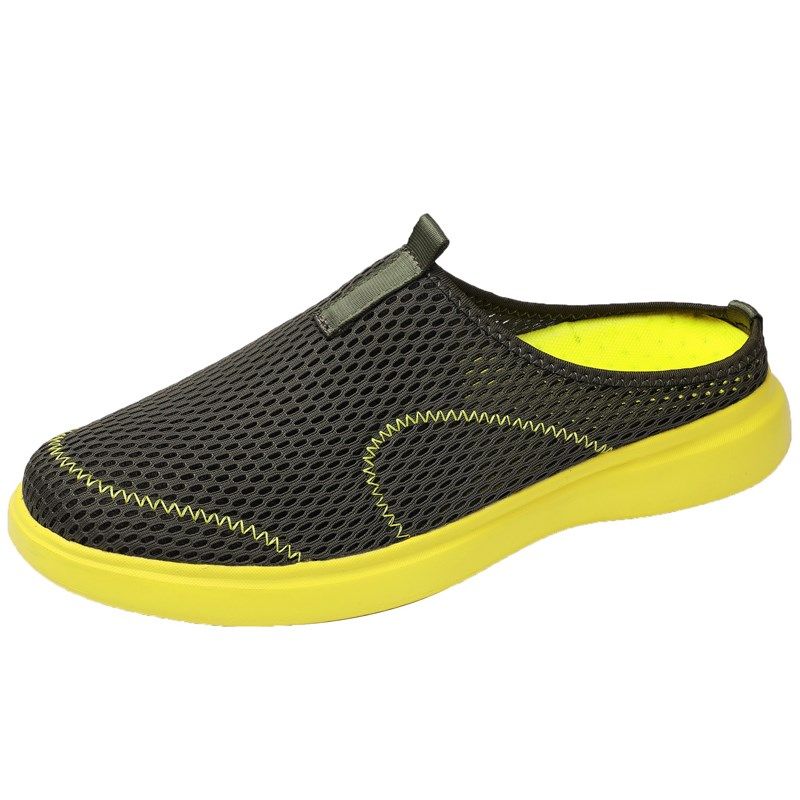 夏季轻便一脚蹬懒人外穿半拖网鞋男45青年特大码包头拖鞋46 47 48,淘宝优惠券,粉丝福利购,淘宝优惠卷