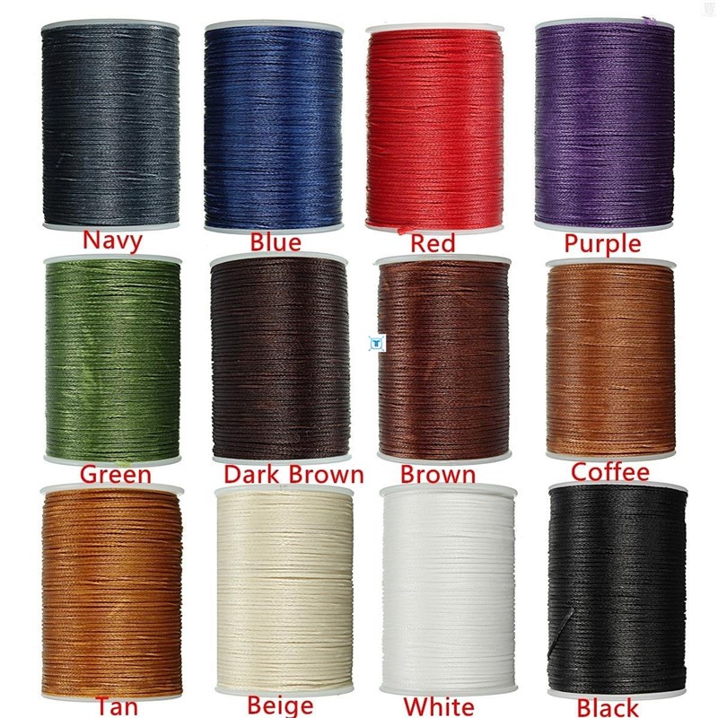 KiWarm 1PC 78 Meter 0.8mm LeaCther Waxed Thread Cord DIY-图1