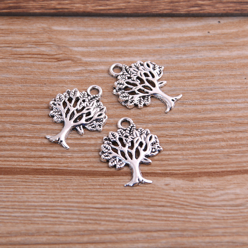 30PCS 16*21mm Plant Charms reeA Pendant Two Color DIY Retro - 图3