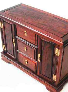 红木雕工艺品仿古小家具模型w书房客厅家居装饰品酸枝摆件五斗柜o