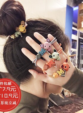Korean Version cute cute Mickey Mouse Girl tie scalp tendon