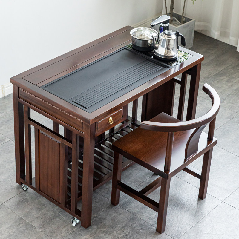 功夫茶桌实木茶台茶几小号泡茶桌阳台家用原木榫卯免安装会客桌,淘宝优惠券,粉丝福利购,淘宝优惠卷