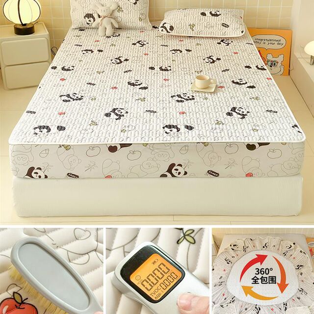 Ice silk mat cool mattress and fittings style summer Class A 2025 new D three-piece set student dormitory bed sheets can be machine washed
