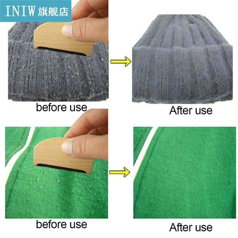 速发1PC Wooden Lint Remover Garment Care Manual Sweater Brus-图2