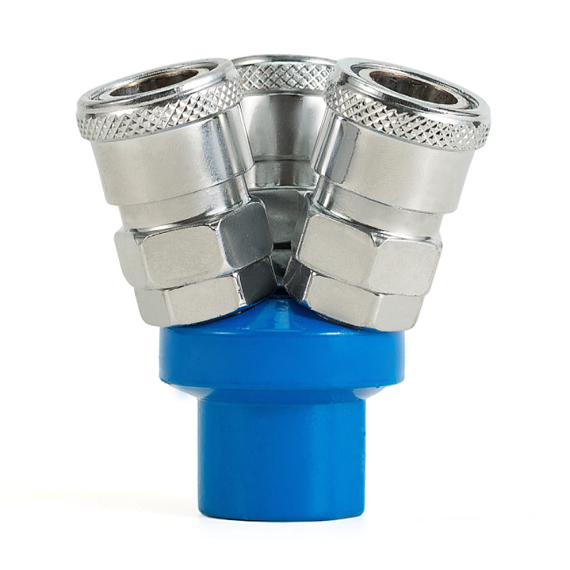 气动空压机配件气泵气管c式快速接头圆三通压缩机mv两二叉smy 4分