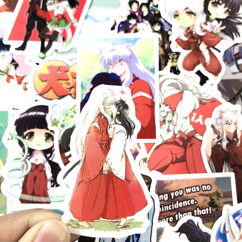 50Pcs/Pack Cartoon Anime Inuyasha Stickers For Laptop Lugga-图2