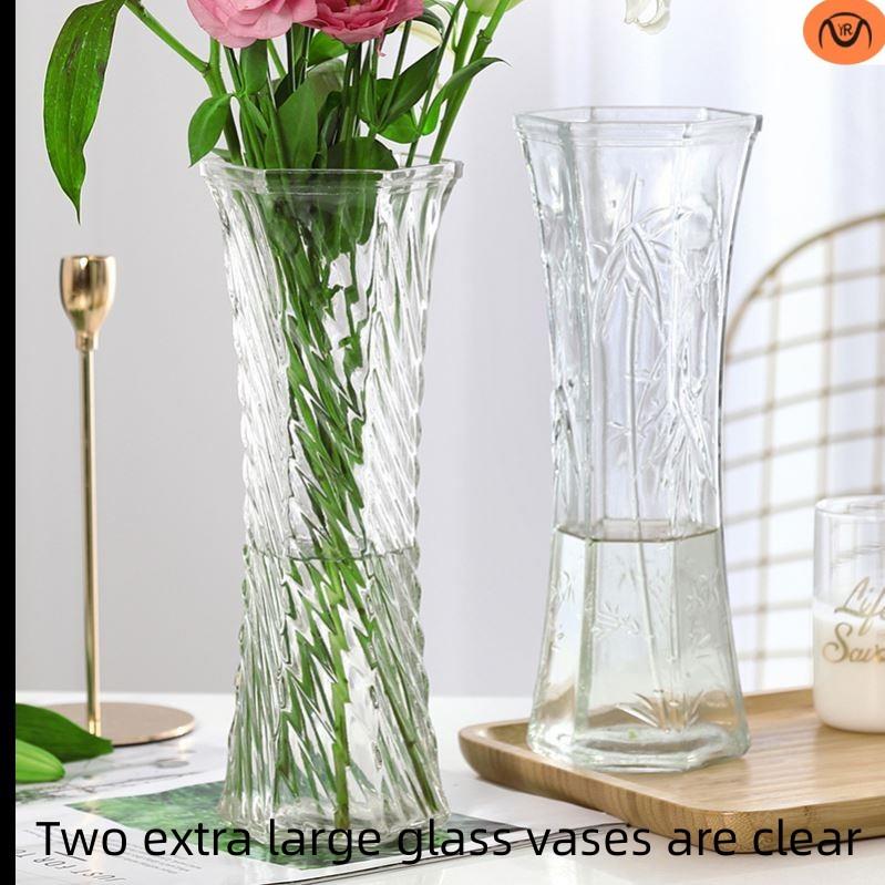 速发推荐.Extra large glass vase transparent household vase d - 图0