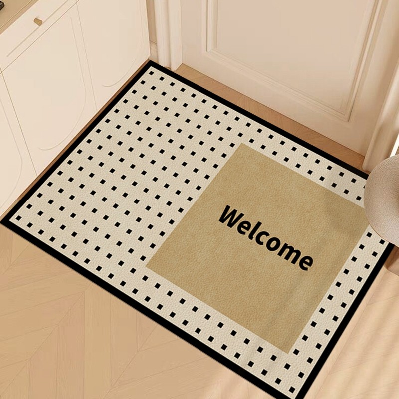 pvc皮革地垫入户门垫可擦洗脚垫棋盘格门口进门地毯耐脏除尘脚踩,淘宝优惠券,粉丝福利购,淘宝优惠卷