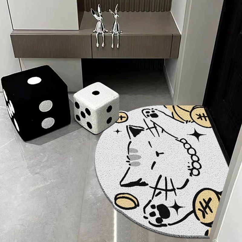 卡通入户门地垫可裁剪耐脏丝圈进门脚垫家用玄关门口地毯入户门垫,淘宝优惠券,粉丝福利购,淘宝优惠卷