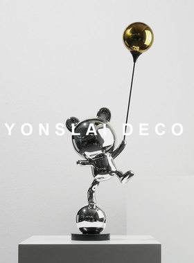 现代简约创意摆件卡通公仔手办样板间儿童房玄关卧室客厅软装饰品