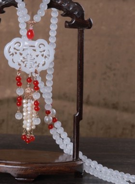 民族风长款中式璎珞项链加u背云流苏国风配马面裙古风汉服配饰项