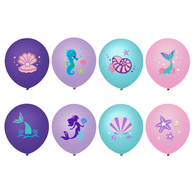 推荐Mermaid Latex Balloons Confetti Air Helium Globos Dispos - 图0