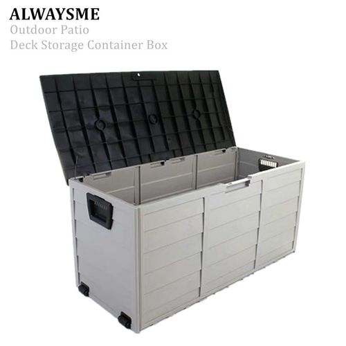 网红ALWAYE 112X48X54CM Deck Box Indoor/Outdoor Storage Conta-图0