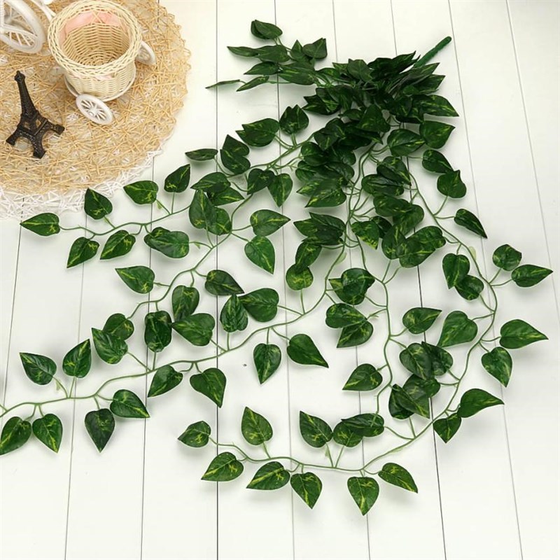 1Pcs Artificial Fake Hanging Vine Plant Leaves Garland Home-图1