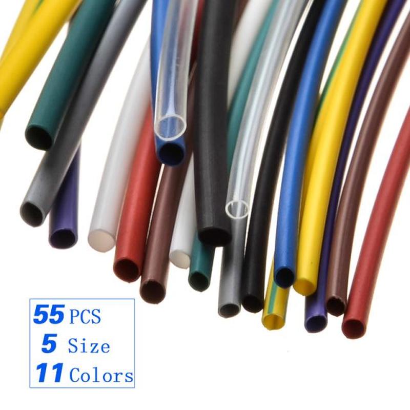 推荐55 Pcs Universal Heat shrink tubing Assortment Set Shrin-图0